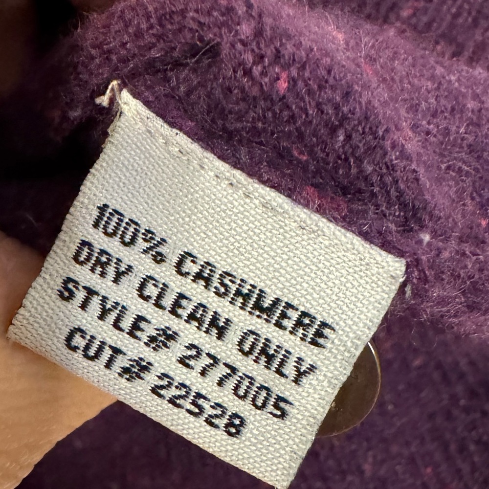 Trina Turk 100% cashmere sweater vest purple speckled size small EUC - Picture 3 of 4